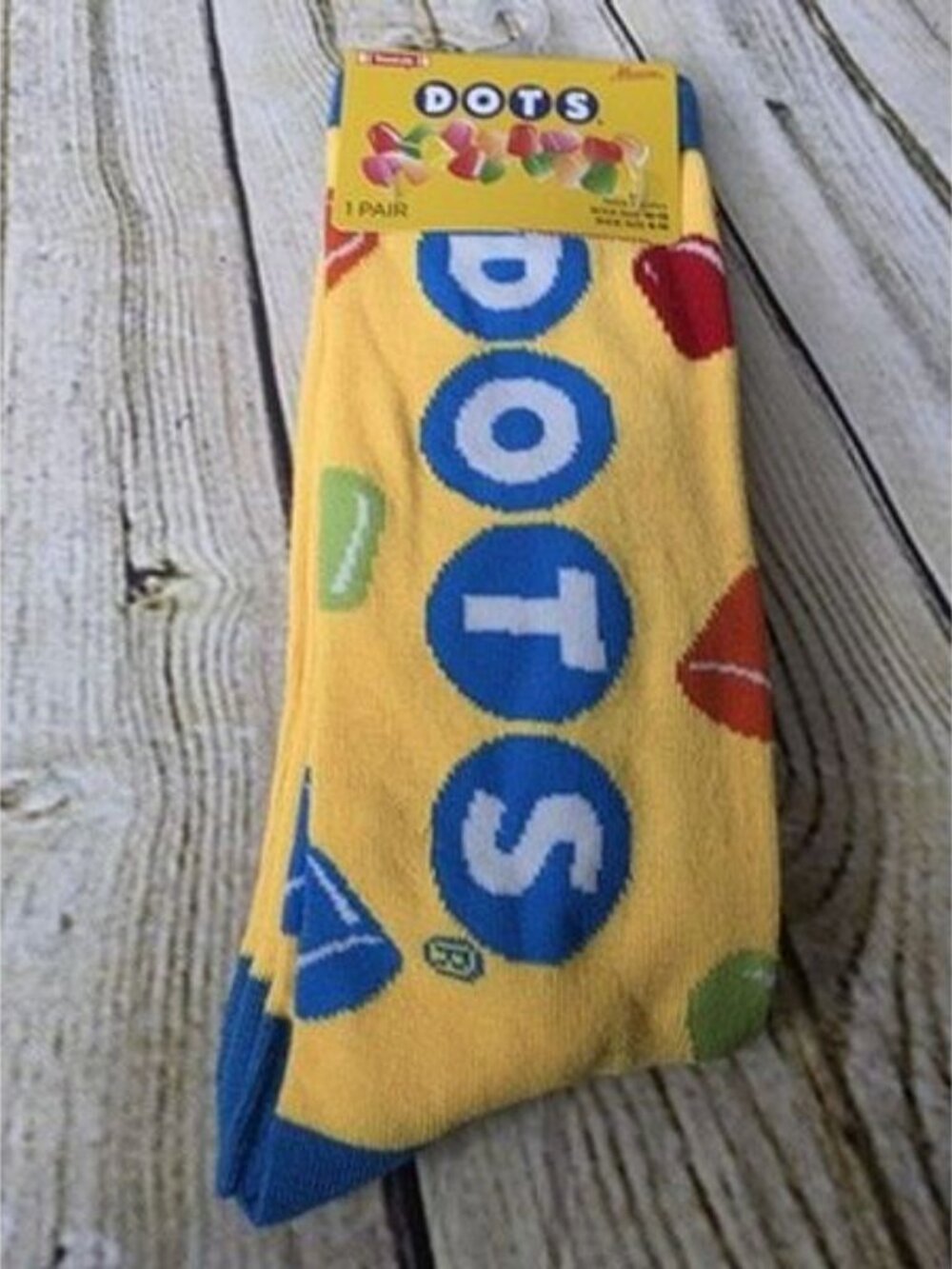 Novelty Socks Food Candy and Drink Crazy Socks Crew Socks DOTS Size 6-12